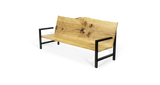 1180 Maple Live Edge Sofa and Olive Cushions 84" x 25.5"