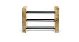 Maple/Sycamore Straight Edge 3-Bottle Wine Holder