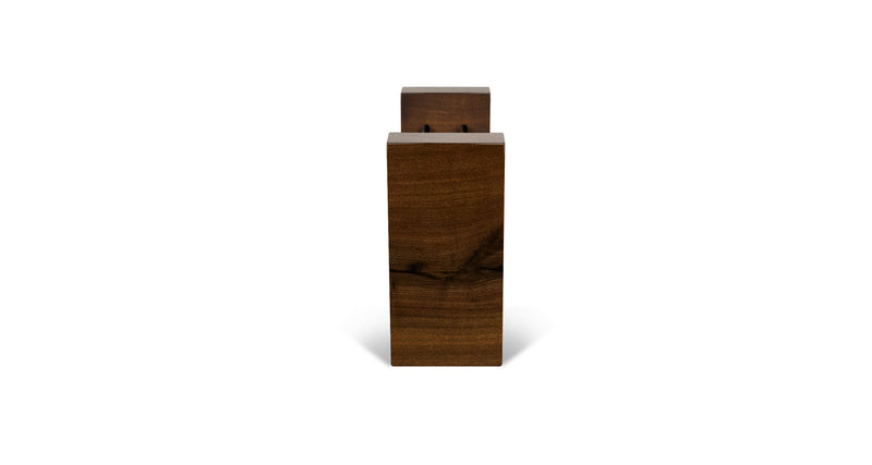 Walnut Straight Edge 3-Bottle Wine Holder