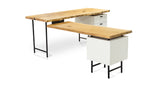 1114 Sycamore Live Edge L-Desk 72” x 28”, 57” x 20”
