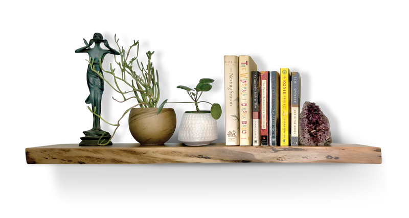 Walnut Live Edge Floating Shelf